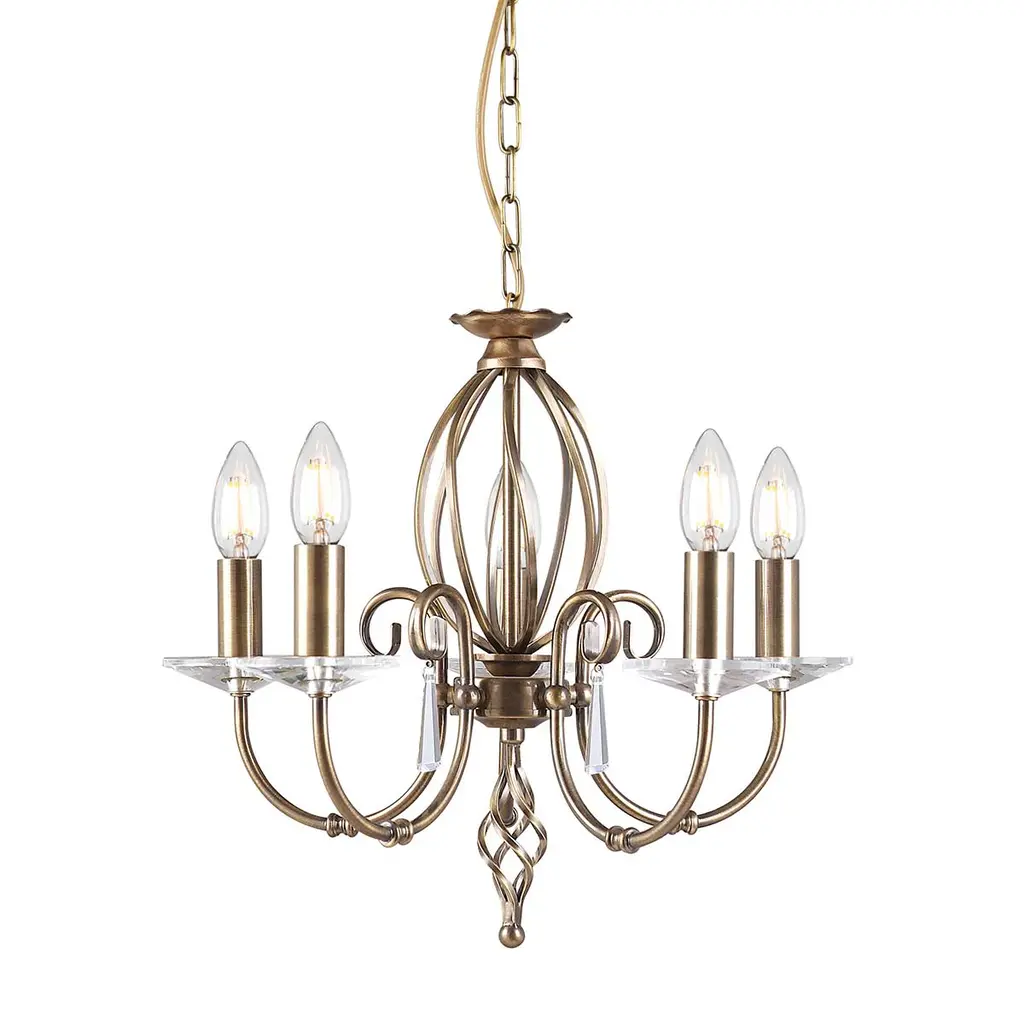 Lustre Aegean 5 lumières — Lustres Elstead Lighting