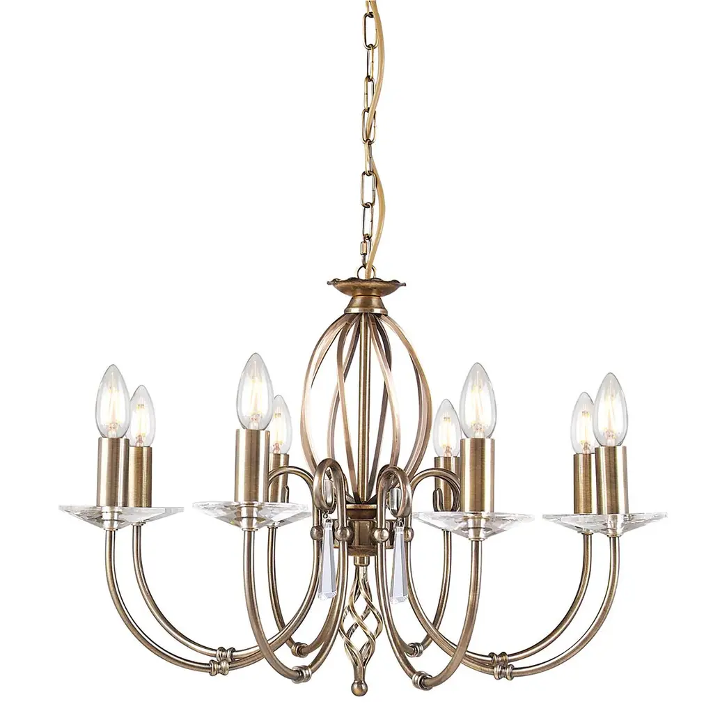 Lustre Aegean 8 lumières — Lustres Elstead Lighting