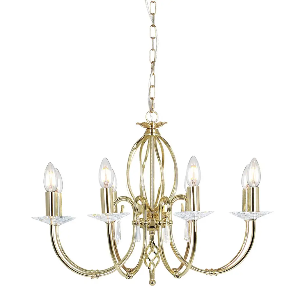 Lustre Aegean 8 lumières — Lustres Elstead Lighting