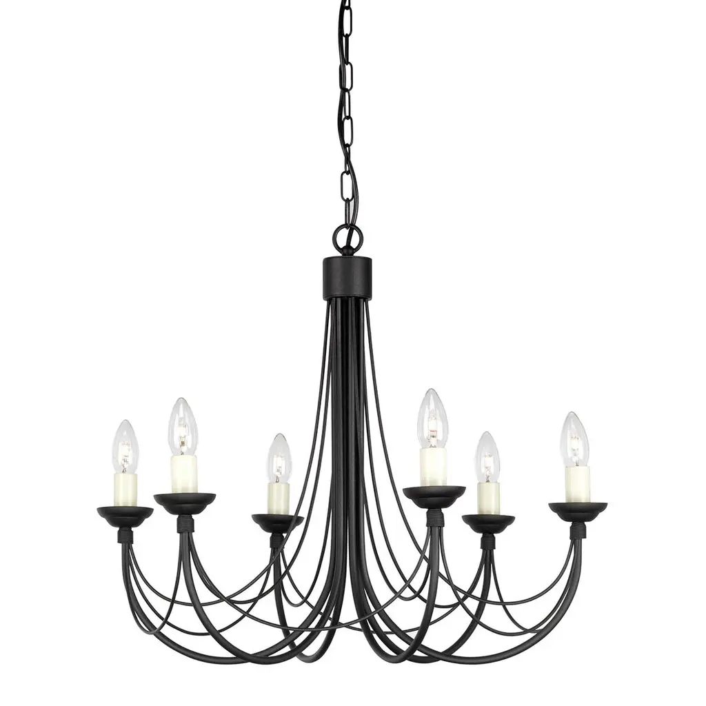Lustre Carisbrooke 6 lumières — Lustres Elstead Lighting