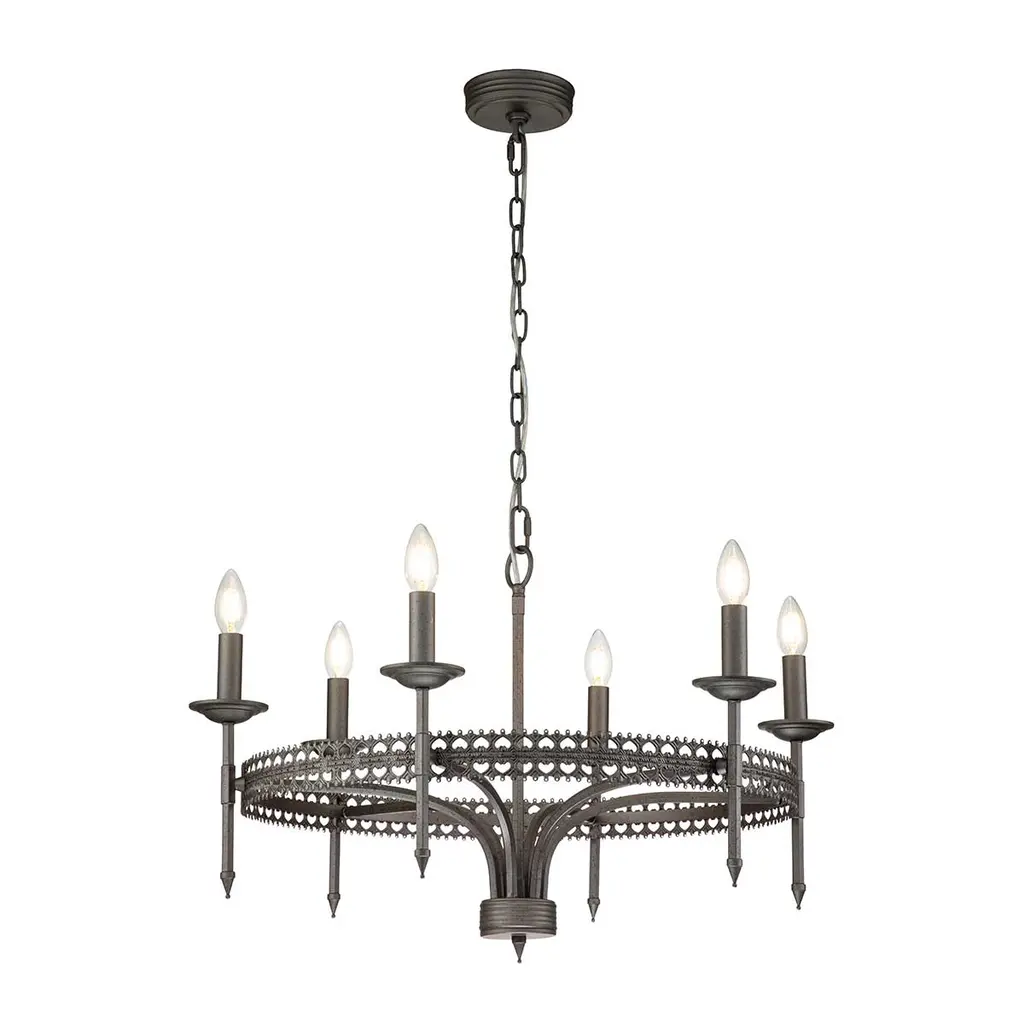 Lustre Crown 6 lumières — Lustres Elstead Lighting