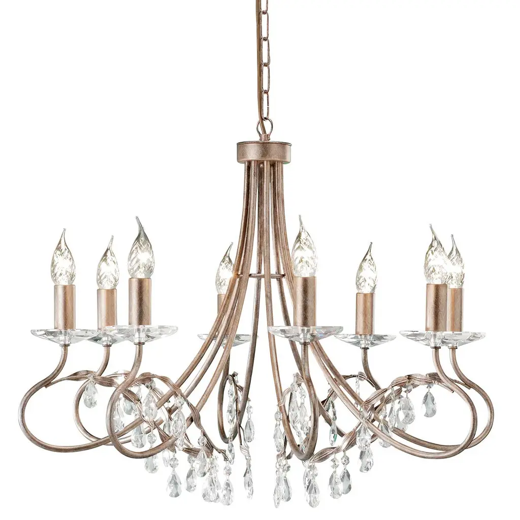 Lustre Christina 8 lumières — Lustres Elstead Lighting