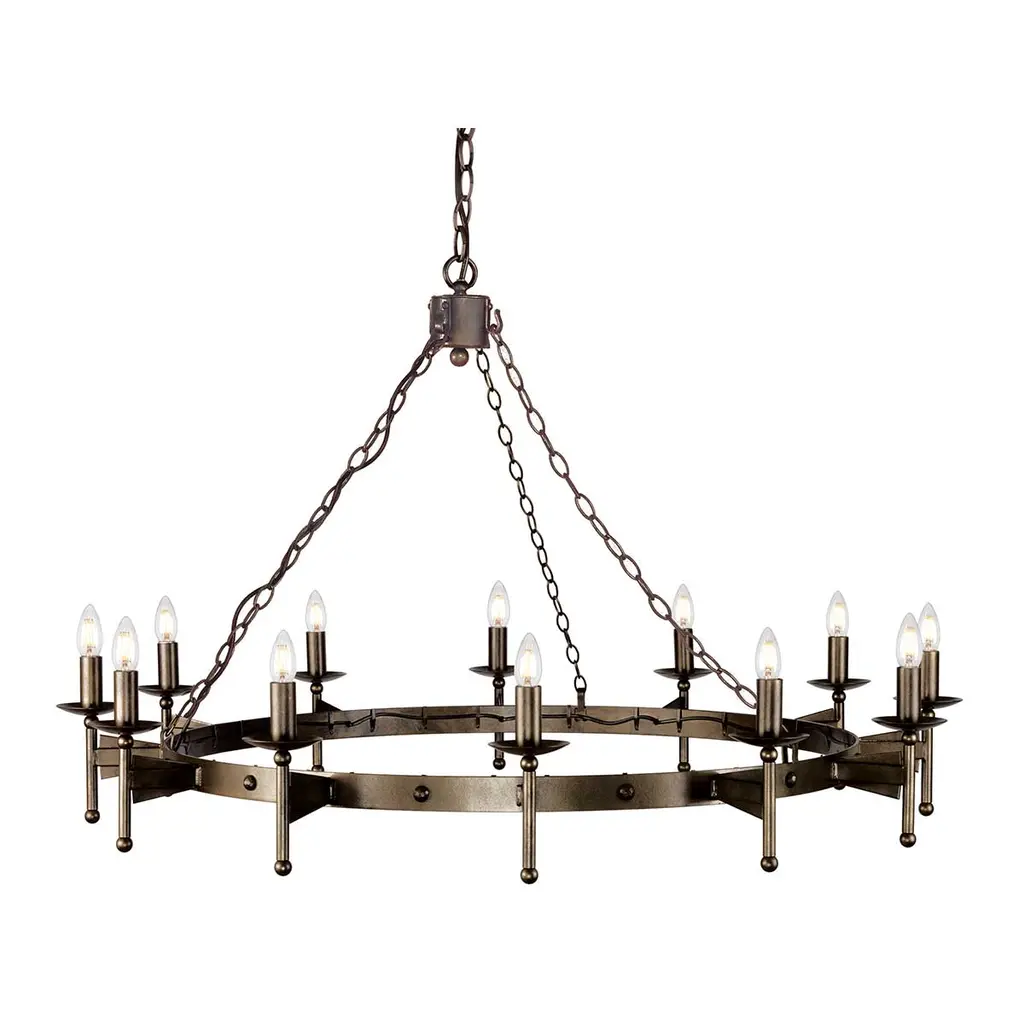 Lustre Cromwell 12 lumières — Lustres Elstead Lighting