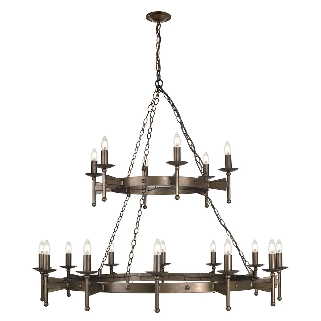 Lustre Cromwell 18 lumières — Lustres Elstead Lighting