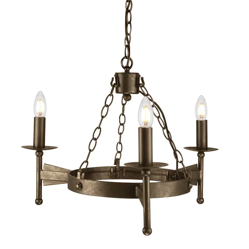 Lustre Cromwell 3 lumières — Lustres Elstead Lighting