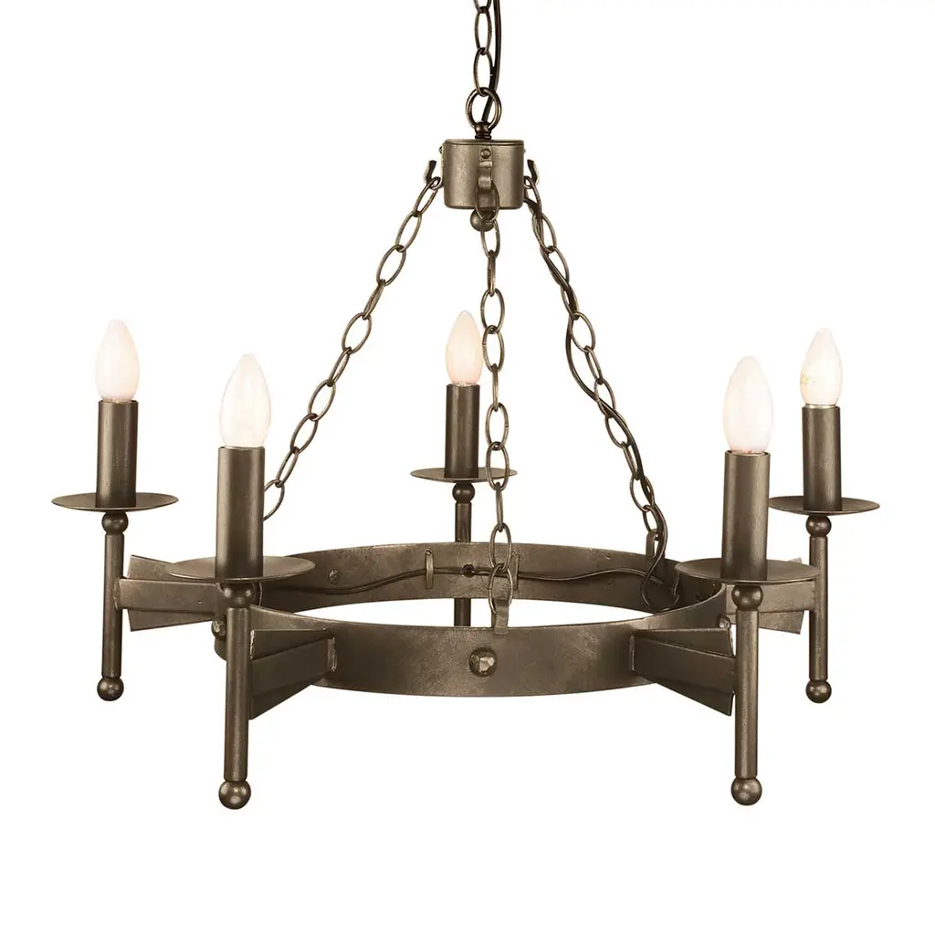Lustre Cromwell 5 lumières — Lustres Elstead Lighting