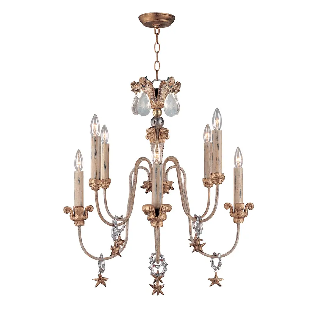 Lustre Mignon 8 lumières — Lustres Flambeau · Elstead