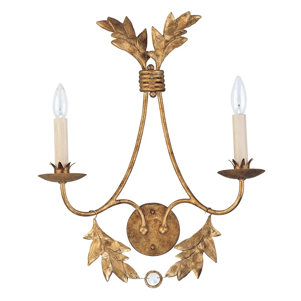 Applique Sweet Olive 2 lumières — Appliques murales Flambeau · Elstead