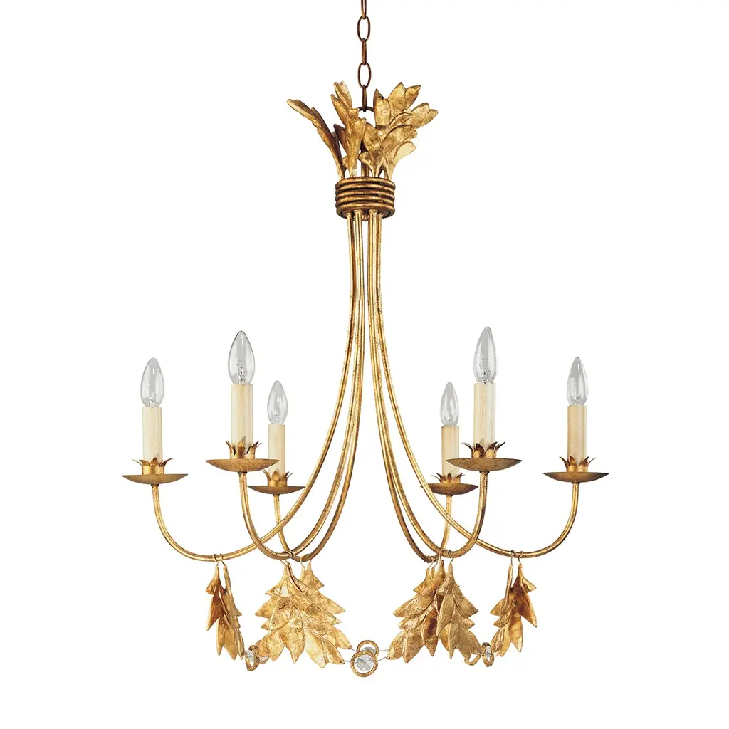 Lustre Sweet Olive 6 lumières — Lustres Flambeau · Elstead