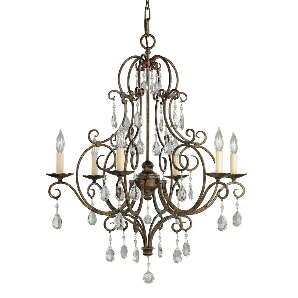 Lustre Chateau 6 lumières — Lustres Elstead Lighting