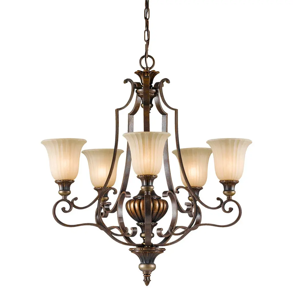 Lustre Kelham Hall 5 lumières — Lustres Elstead Lighting