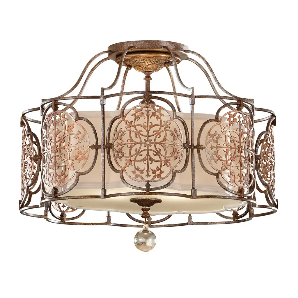 Plafonnier Marcella 3 lumières — Plafonniers Elstead Lighting