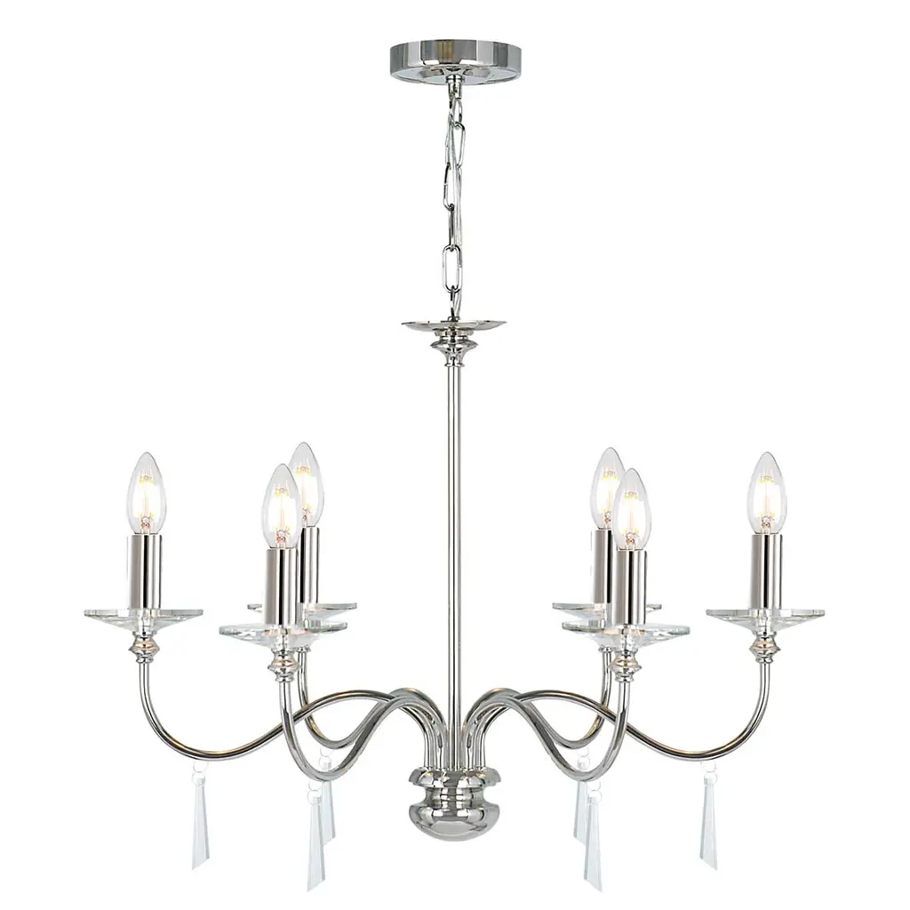 Lustre Finsbury Park 6 lumières — Lustres Elstead Lighting