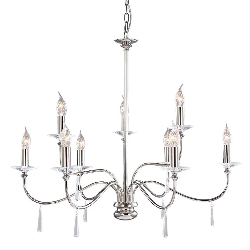 Lustre Finsbury Park 9 lumières — Lustres Elstead Lighting