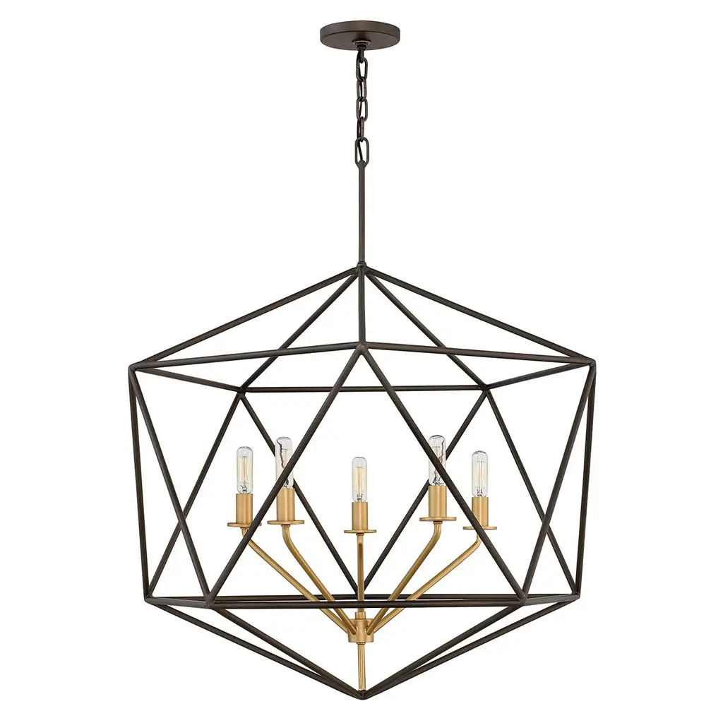 Suspension Astrid 5 lumières — Suspensions Hinkley · Elstead