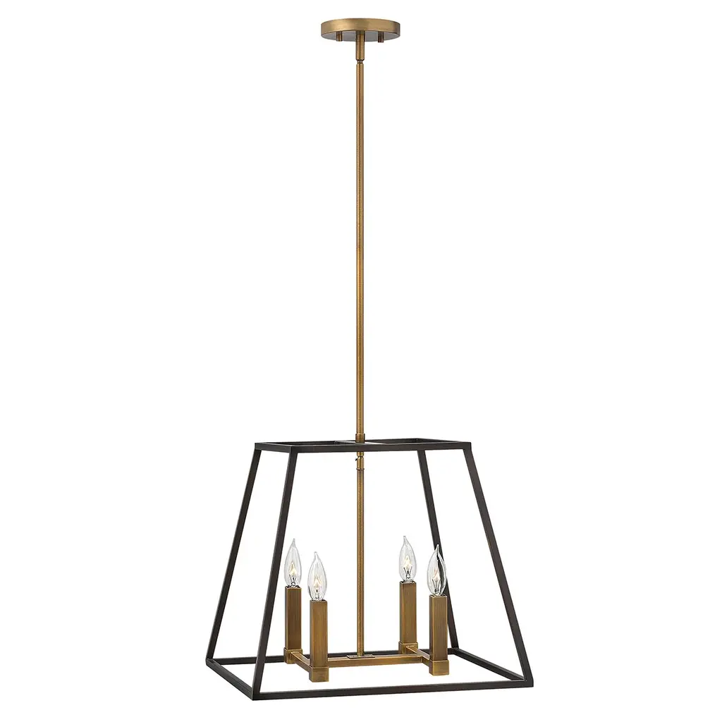 Suspension Fulton 4 lumières — Suspensions Hinkley · Elstead