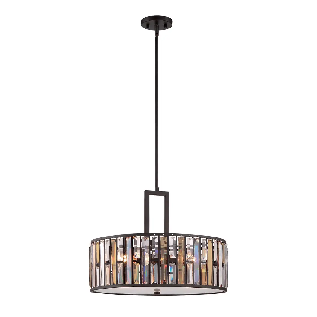 Suspension Gemma 3 lumières — Suspensions Hinkley · Elstead
