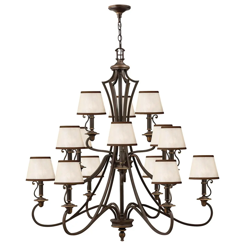 Lustre Plymouth 15 lumières — Lustres Hinkley · Elstead