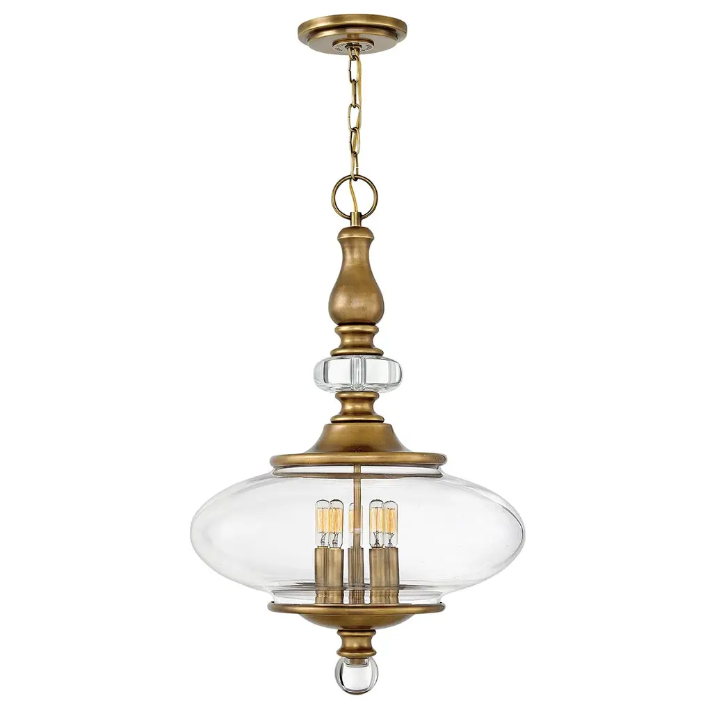 Suspension Wexley 5 lumières — Suspensions Hinkley · Elstead
