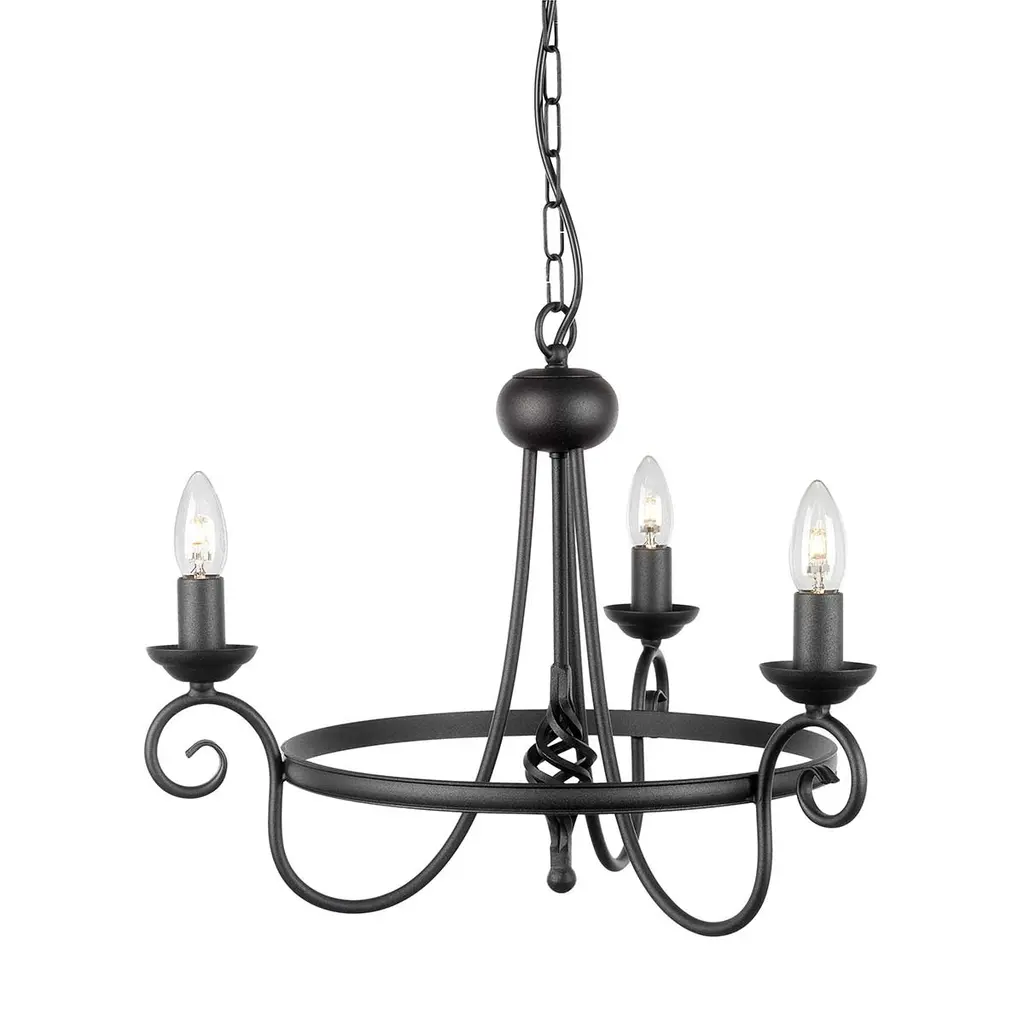 Lustre Harlech 3 lumières — Lustres Elstead Lighting