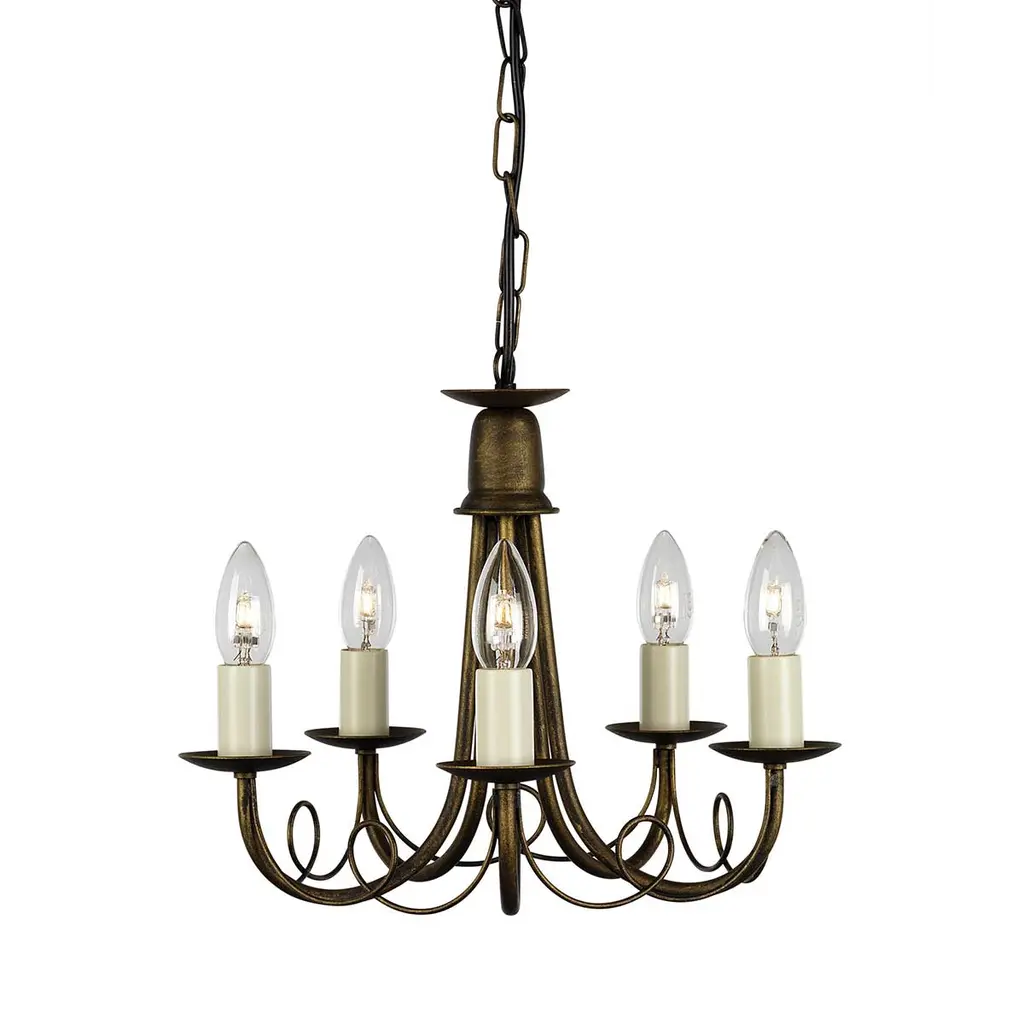 Lustre Minster 5 lumières — Lustres Elstead Lighting