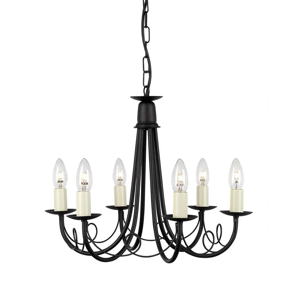 Lustre Minster 6 lumières — Lustres Elstead Lighting