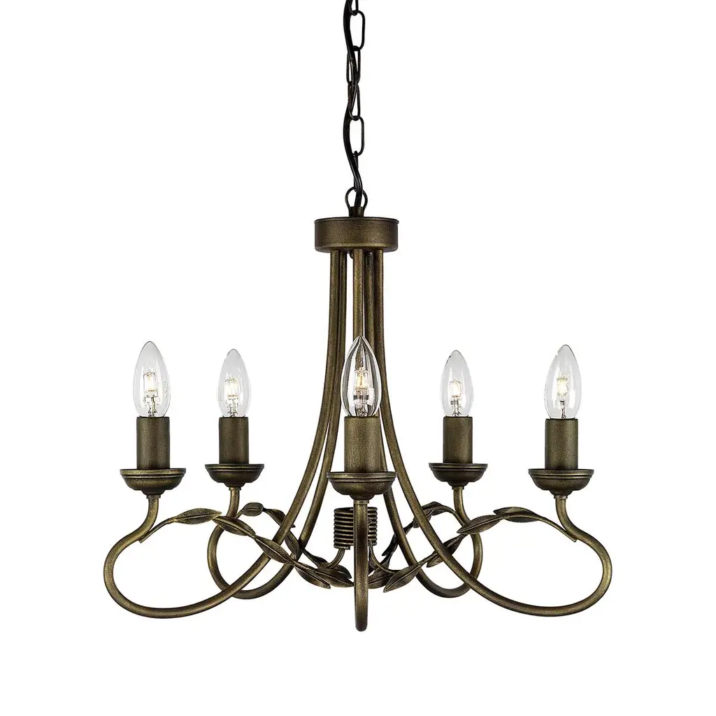 Lustre Olivia 5 lumières — Lustres Elstead Lighting