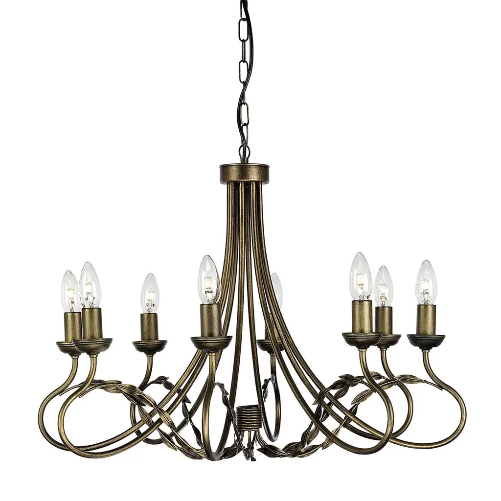 Lustre Olivia 8 lumières — Lustres Elstead Lighting