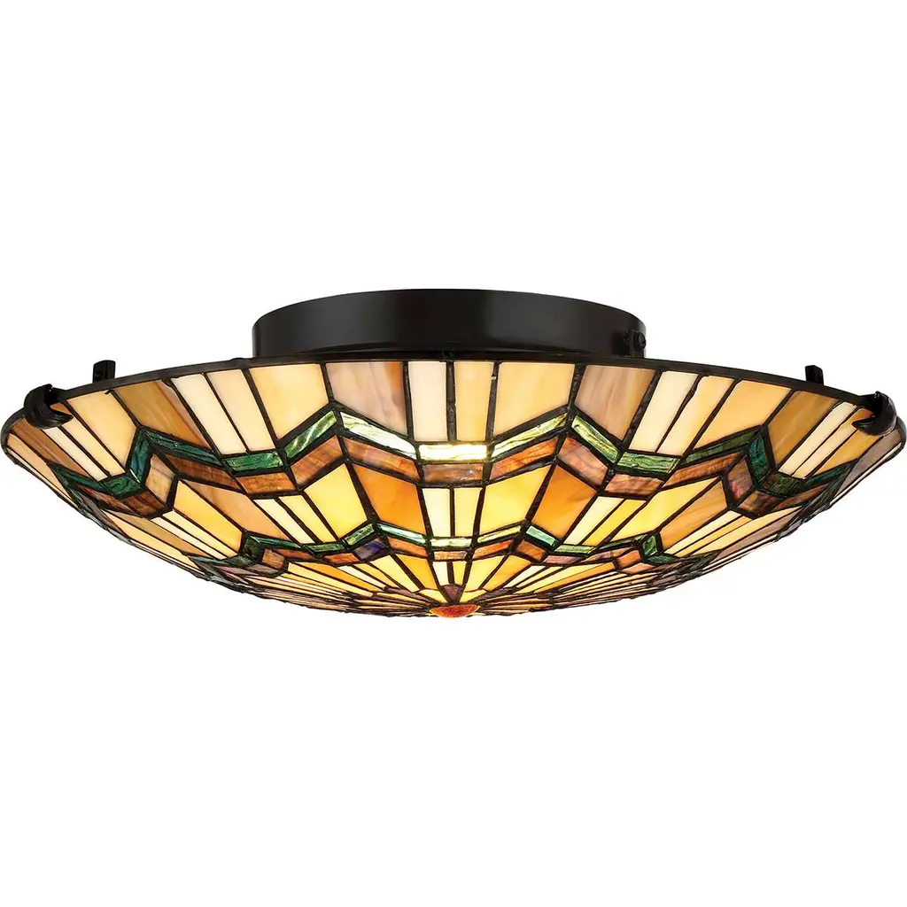 Plafonnier Alcott 2 lumières — Plafonniers Quoizel · Elstead