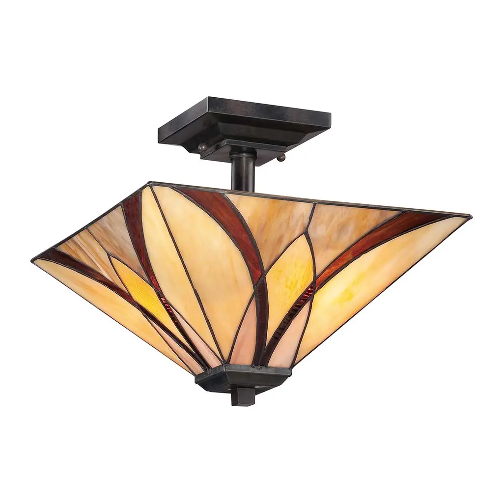 Plafonnier Asheville 2 lumières — Plafonniers Quoizel · Elstead