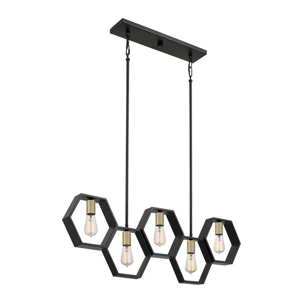 Lustre Bismarck 5 lumières — Lustres Quoizel · Elstead