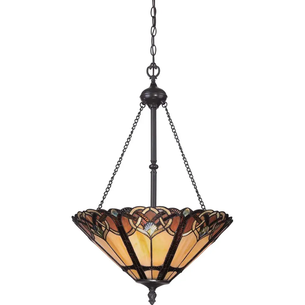 Suspension Cambridge 3 lumières — Suspensions Quoizel · Elstead