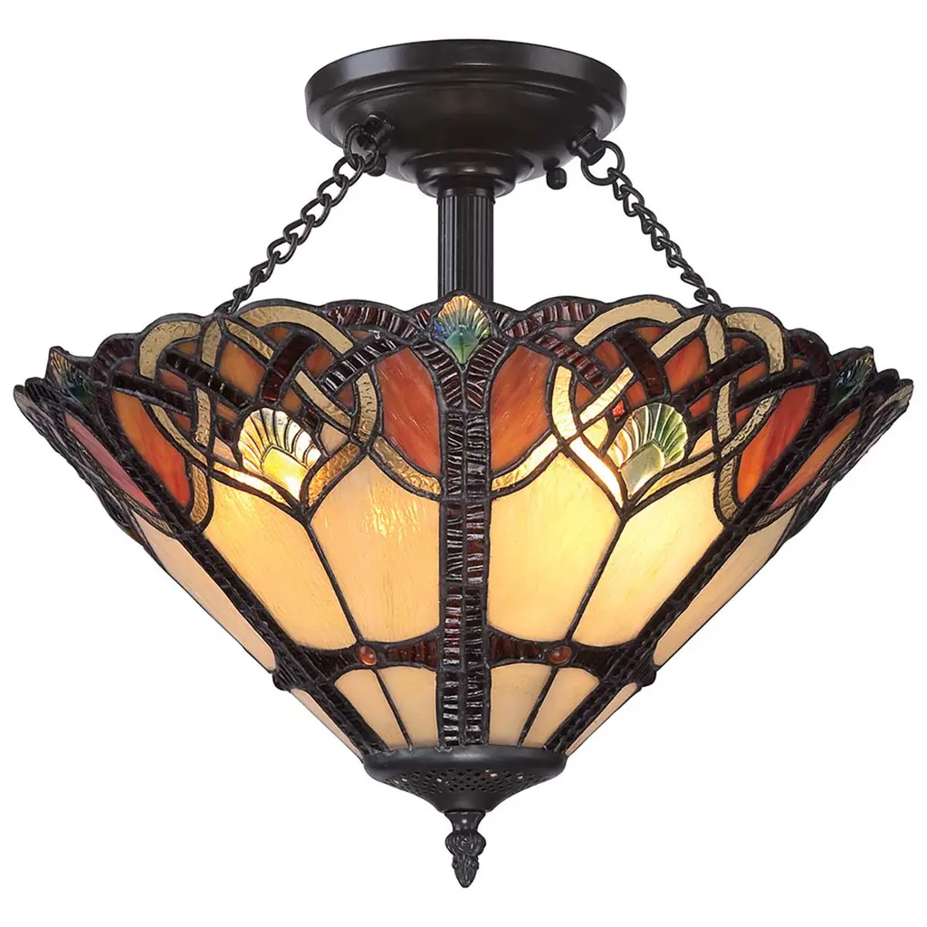 Plafonnier Cambridge 2 lumières — Plafonniers Quoizel · Elstead
