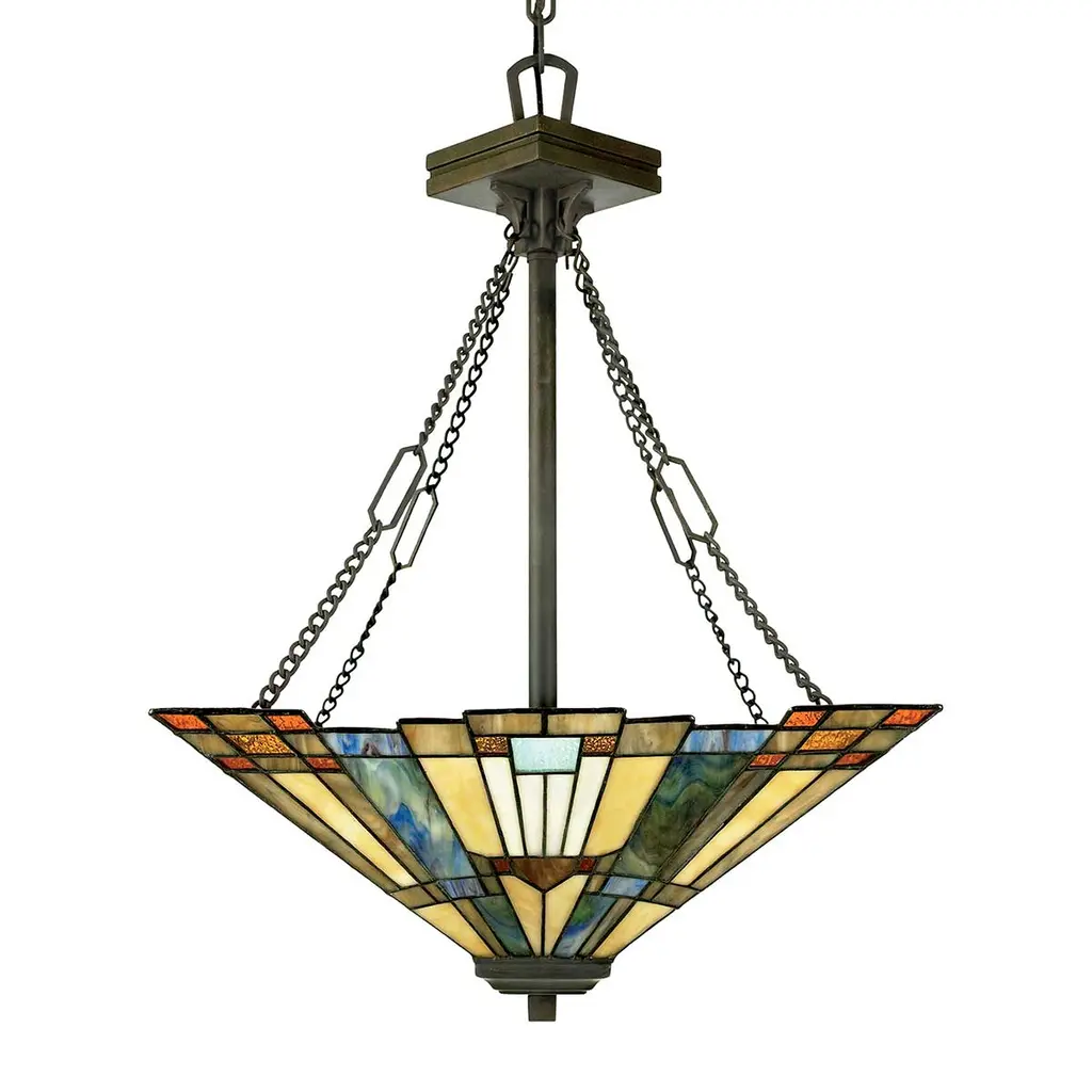 Suspension Inglenook 3 lumières — Suspensions Quoizel · Elstead