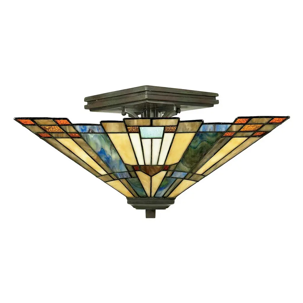 Plafonnier Inglenook 2 lumières — Plafonniers Quoizel · Elstead