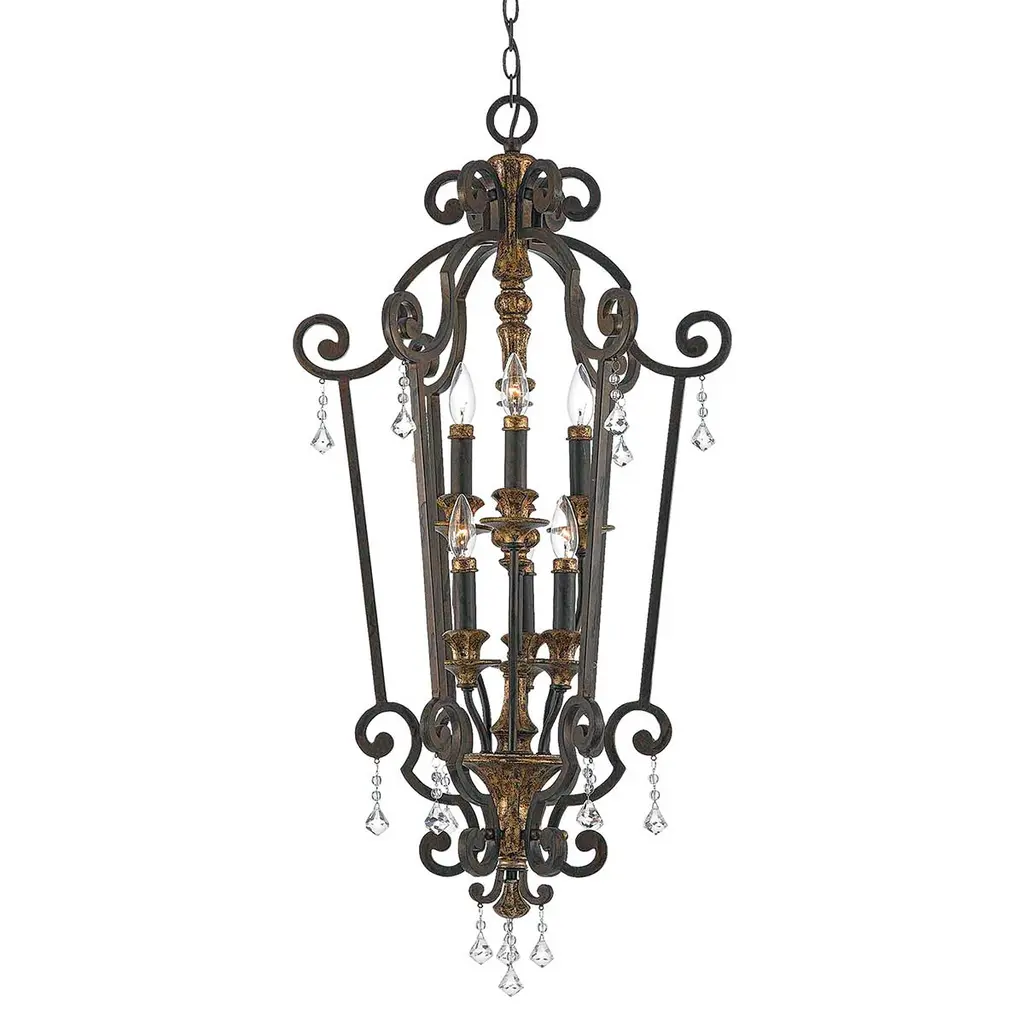 Lustre Marquette 6 lumières — Lustres Quoizel · Elstead
