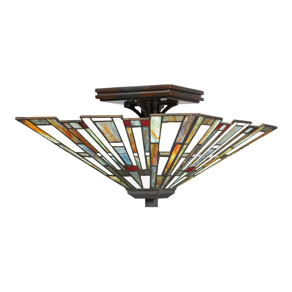 Plafonnier Maybeck 2 lumières — Plafonniers Quoizel · Elstead
