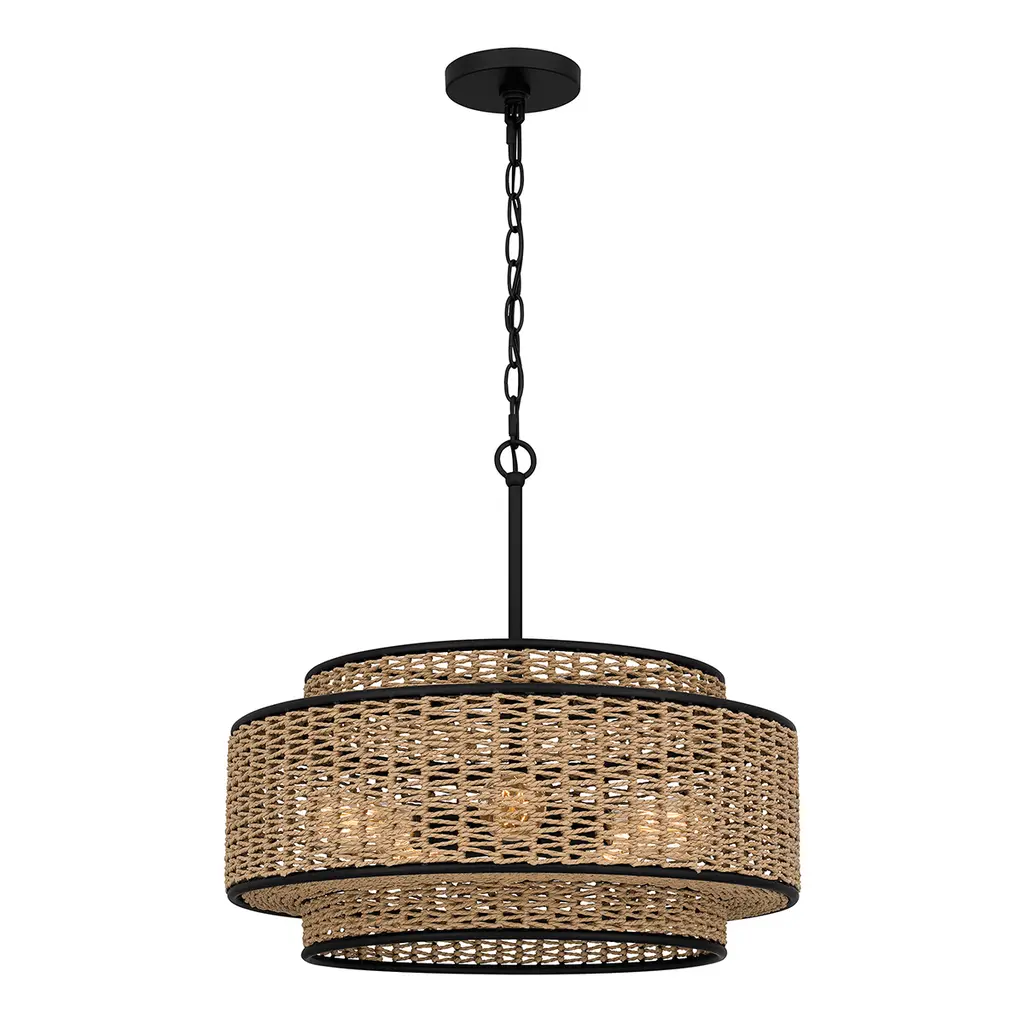 Suspension Teton 5 lumières — Suspensions Quoizel · Elstead