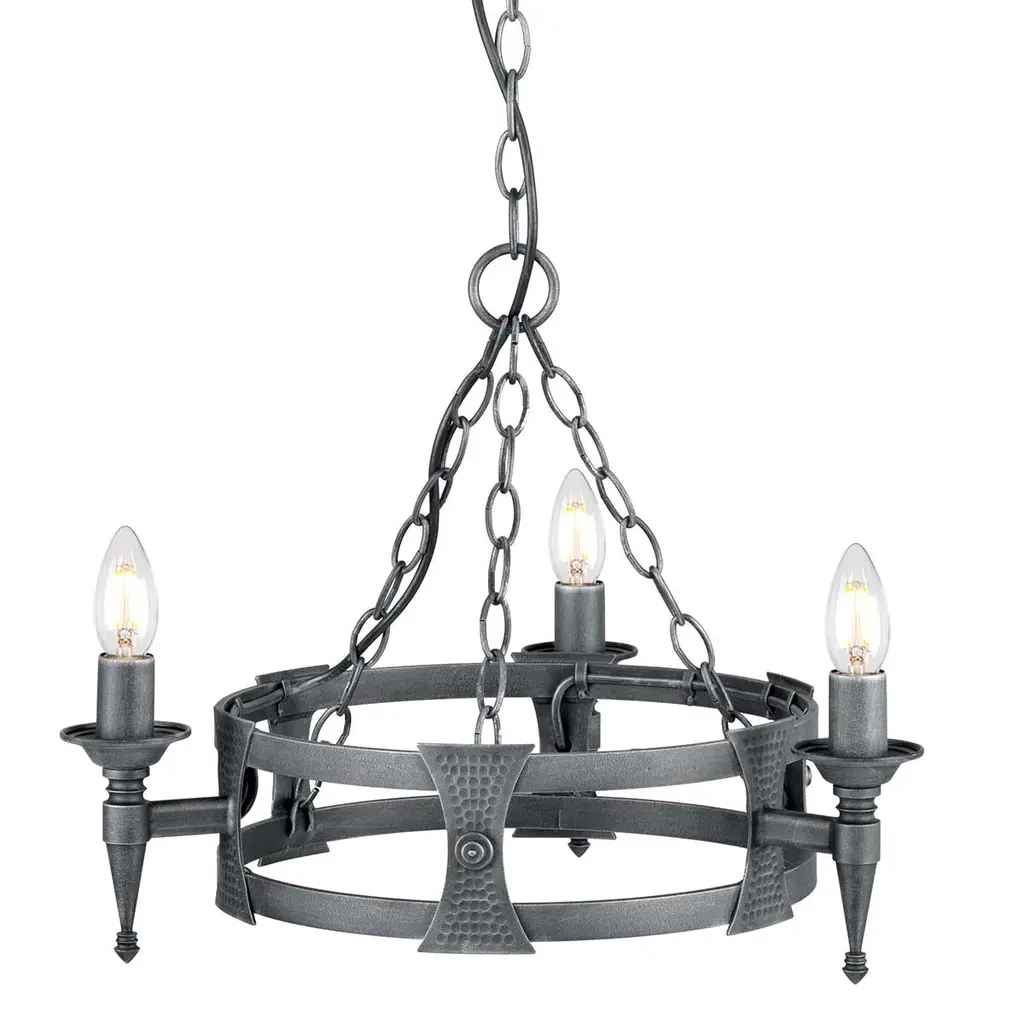 Lustre Saxon 3 lumières — Lustres Elstead Lighting