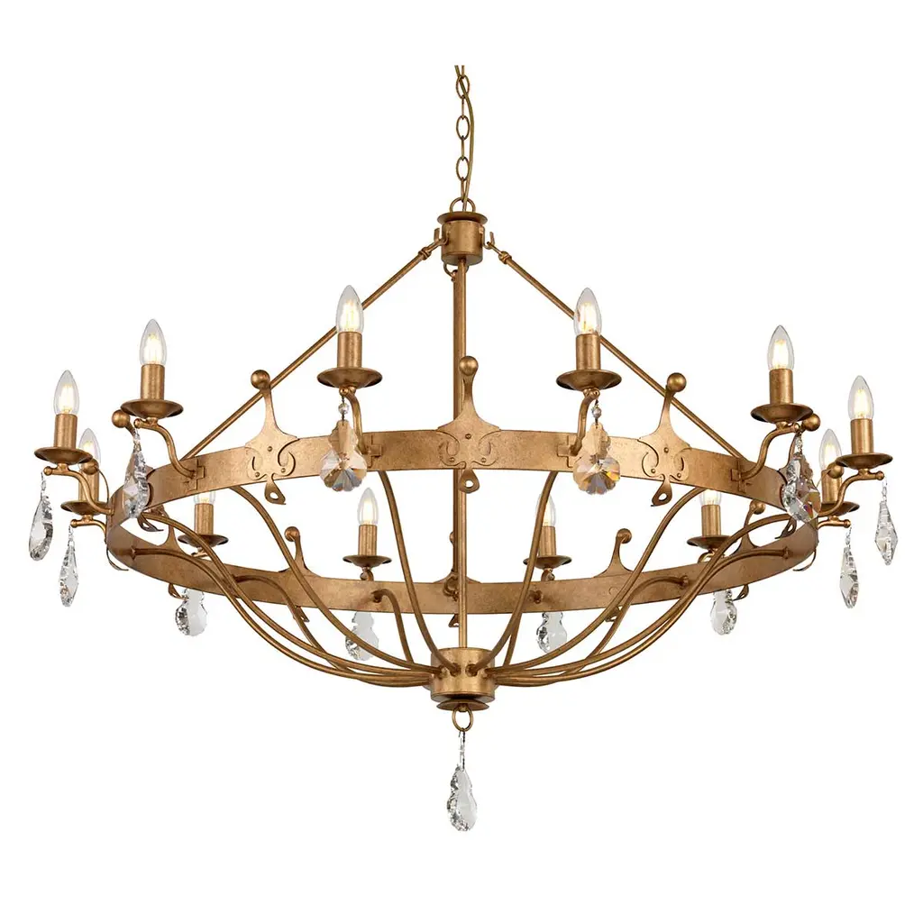 Lustre Windsor 12 lumières — Lustres Elstead Lighting