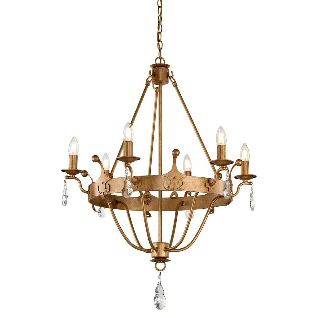 Lustre Windsor 6 lumières — Lustres Elstead Lighting