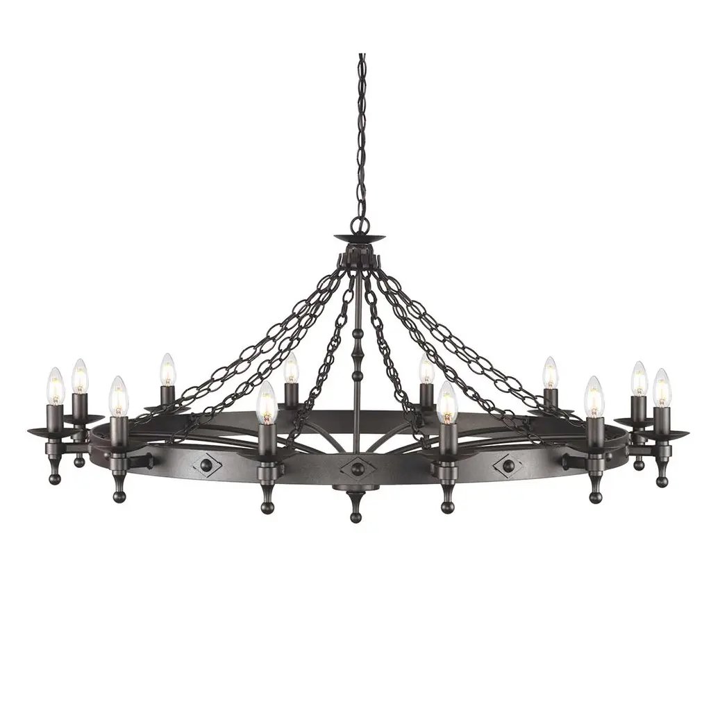 Lustre Warwick 12 lumières — Lustres Elstead Lighting