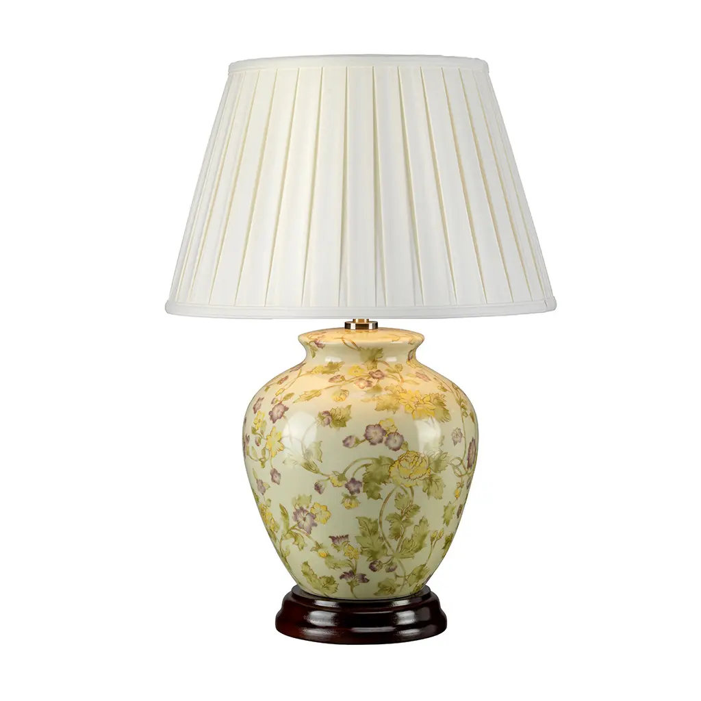 Lampe à poser Yellow Flowers — Lampes à poser Elstead Lighting